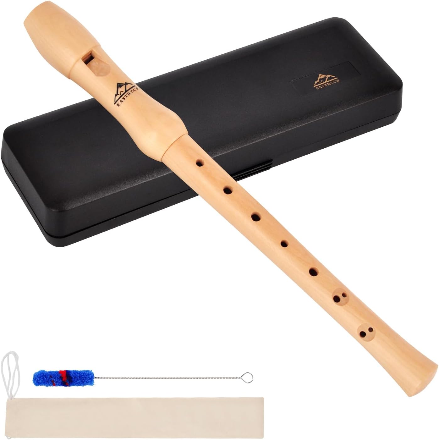 Eastrock Recorder Instrument for Kids Adults Beginners Soprano Recorder Baroque Maple Wood C Key 2 Piece Recorder With Hard Case