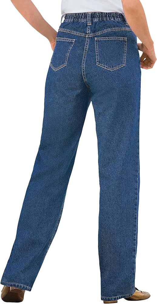 Woman Within Women&#39;s Plus Size Perfect Cotton Back Elastic Jean