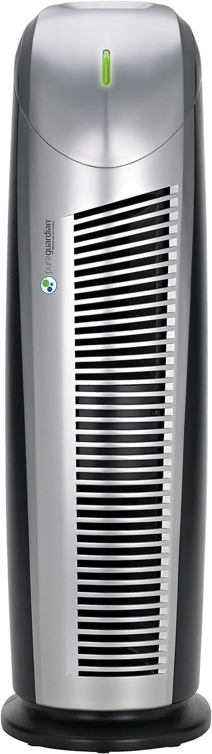 PureGuardian AP2200CA Air Purifier with High Performance Allergen Filter, Captures Allergens, Smoke, Odors, Mold, Dust, Pets, Smokers, GermGuardian 22" Home Air Purifier