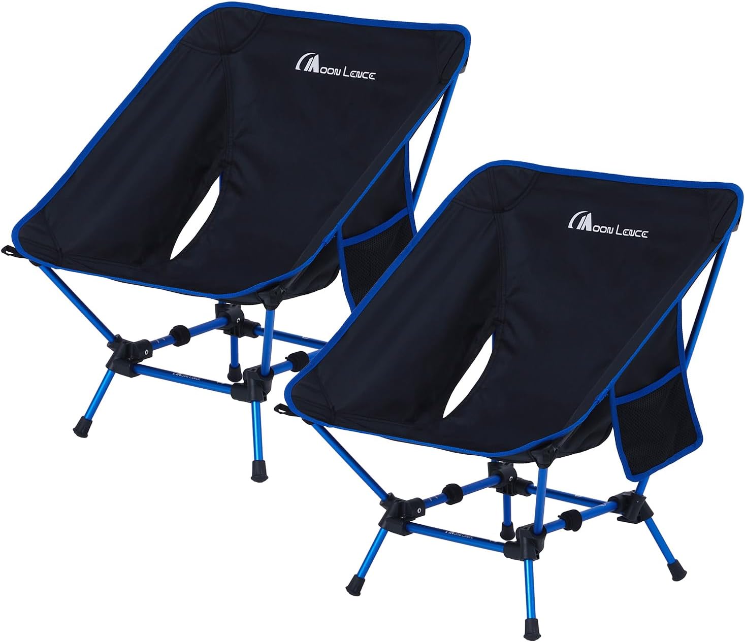 MOON LENCE Portable Camping Chairs 2 Pack, Backpacking Chairs,The 3rd Gen Folding Chairs, Compact Lightweight for Backpacking Hiking, Heavy Duty, with 2 Side Pockets