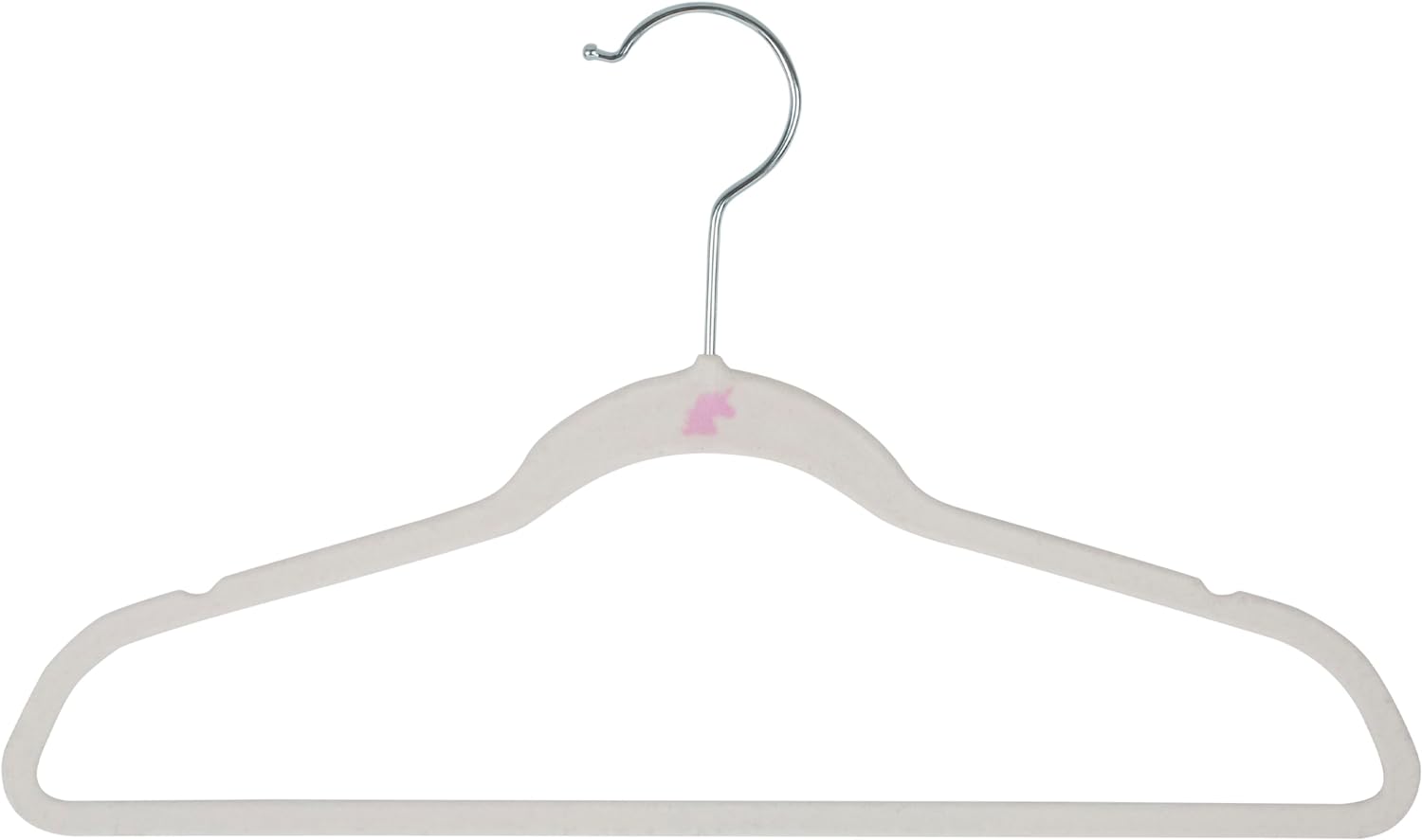 Simplify 25 Pack Kids Velvet Hangers | Slim | Non-Slip Design | Space Saving | Childrens Clothes | Shirts | Pants | Dresses | Baby Nursery | Closet Storage & Organization | White