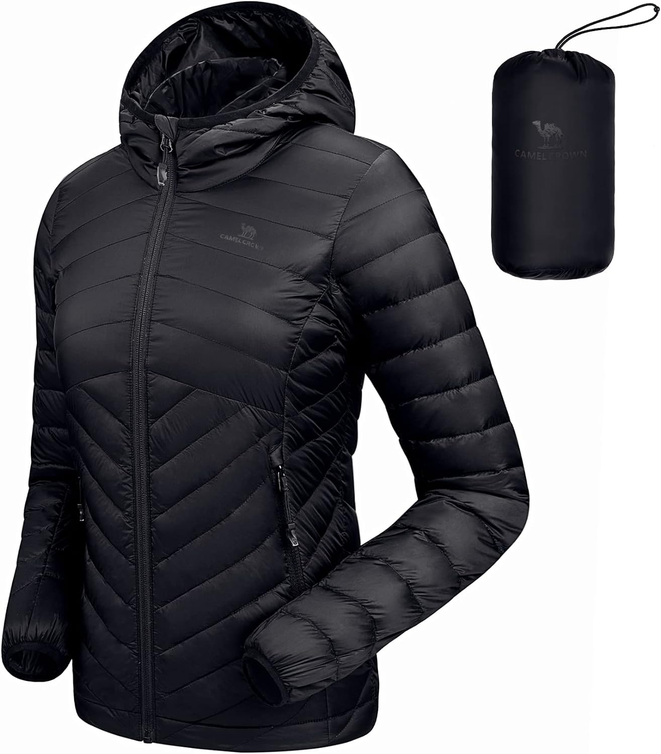 I ordered a XXL but I thought it was a bit big but not sure now. I may not return it. Meanwhile I ordered the XL which will come in a few days.  I found that LOFT to perk up after hanging it. It really is light weight.  I wanted this for an upcoming trip where I have a hood on my jacket.  I am not sure why they put tin foil like material in the lower bottom but it actually STUFFS into the small sack with LOTS of work.I think the jacket is very nice for the price.  The hood fits nicely around my face and does NOT drop over my eyes. I am just not sure if the XXL is too large but when the XL comes, and its too snug, I may keep the XXL.I like the slim zipper on the front.  The color is lovely and true to what the picture shows. I a 5'8" and built a bit full in the stomach area.  So that is why I ordered the XXL.  Time will tell.  I think overall the jacket is very well made.