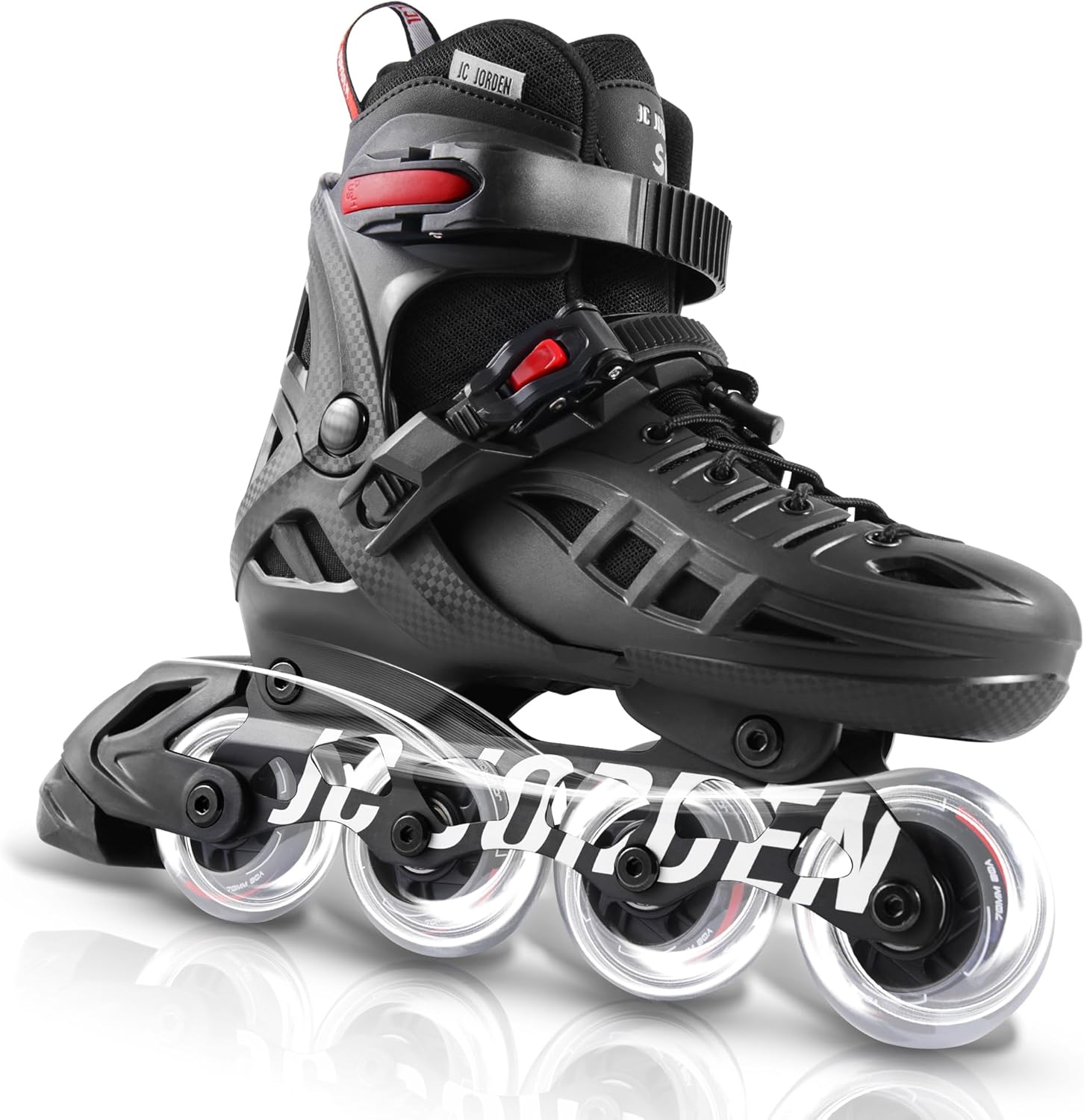 Inline Skates for Women Men, 4 Sizes Adjustable Roller Skates with Full Light Up Wheels, Roller Blades for Kids, Adults, Girls and Boys, Professional Fitness Roller Skates Blades for Unisex