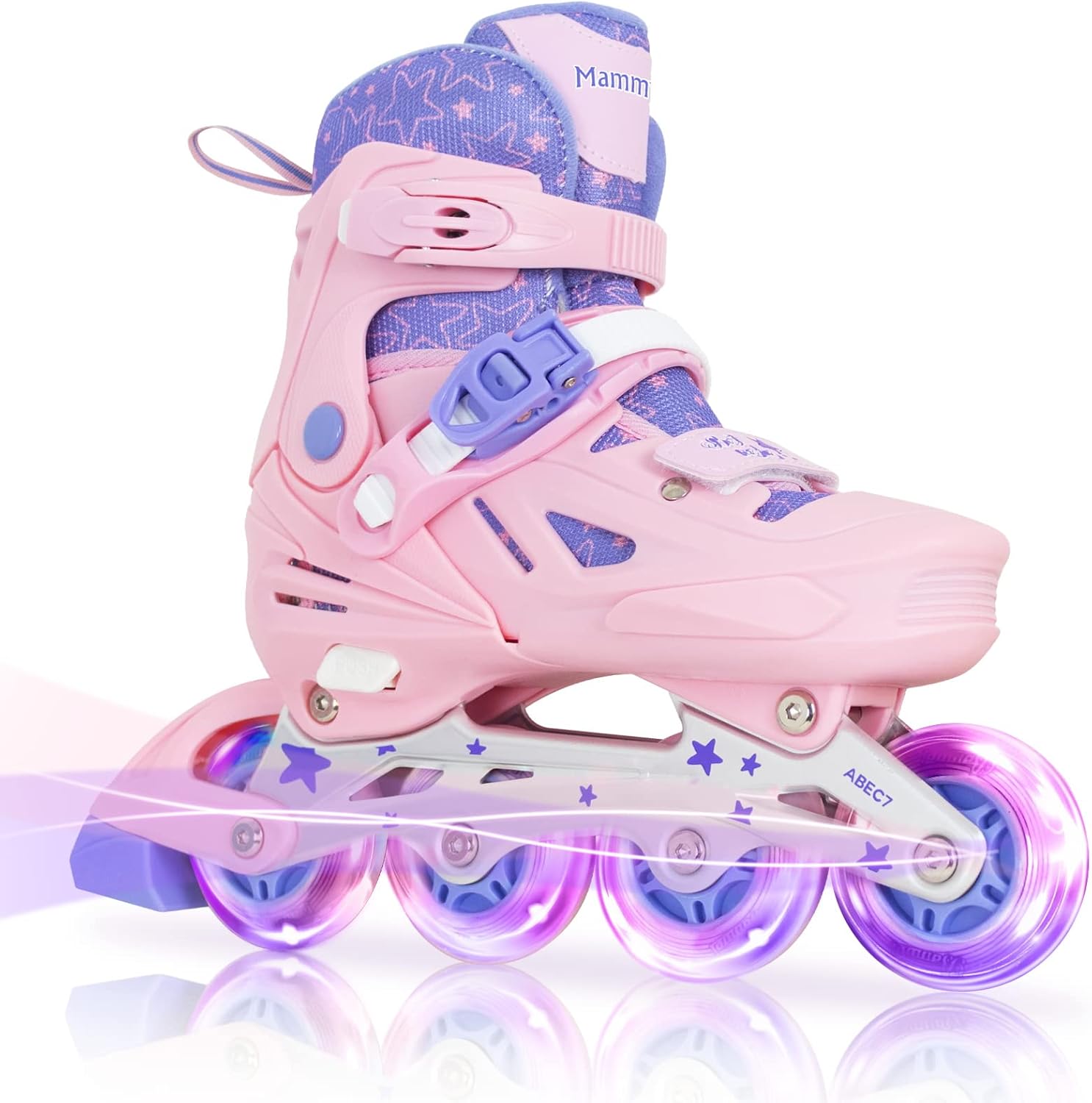 MammyGol Inline Skates for Girls and Boys, Adjustable Speed Skates Blades with Full Light Up Wheels for Kids Youth