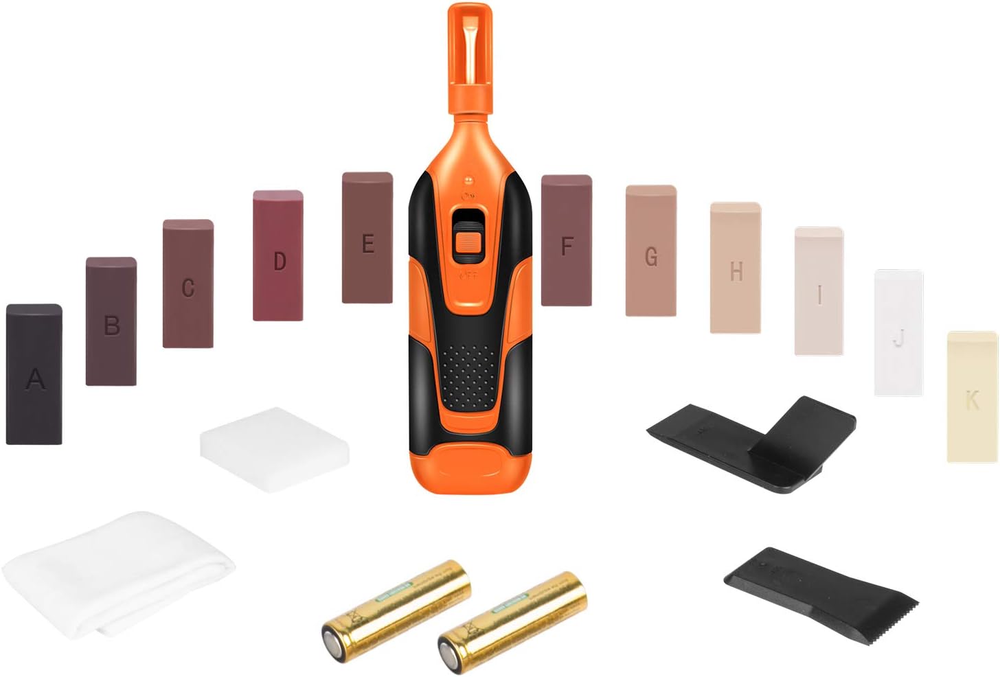 ENERTWIST Furniture and Floor Repair Kit, Cordless Restorer of Your Wooden Table, Cabinet, Veneer, Door and Nightstand - Matches Any Color Wood, Cherry, Walnut, Laminate, Hardwood, ET-FR-3O