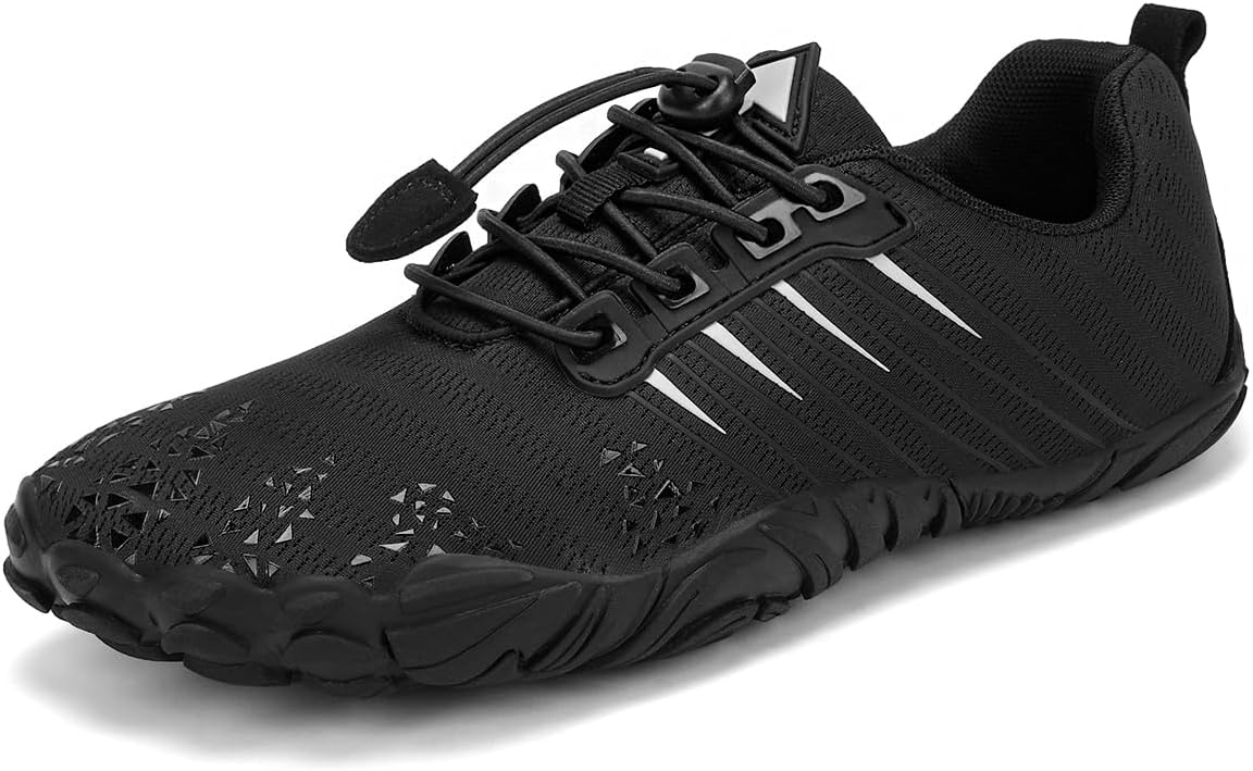 Kricely Men's Minimalist Barefoot Shoes | Wide Toe Box Workout Shoes | Zero Drop Sole Trail Running Shoes