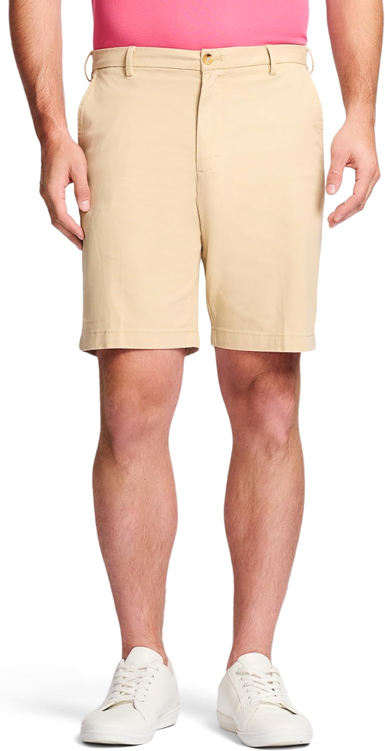 IZOD Men's Big & Tall Saltwater Flat Front Chino Short