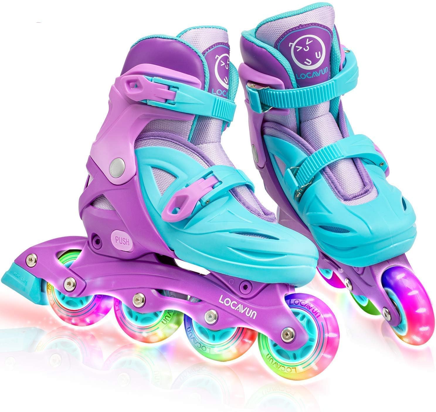 Inline Skates for Girls and Kids, Roller Skates Blades with 4 Size Adjustable Light up Wheels for Kids Girls Beginner Indoor Outdoor Sports Games