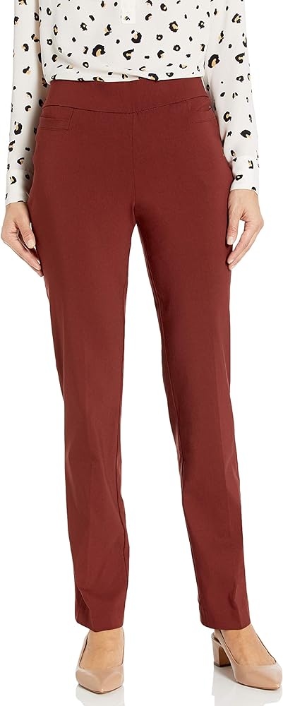 Briggs New York Women's Super Stretch Millennium Welt Pocket Pull on Career Pant (Average & Short Length)