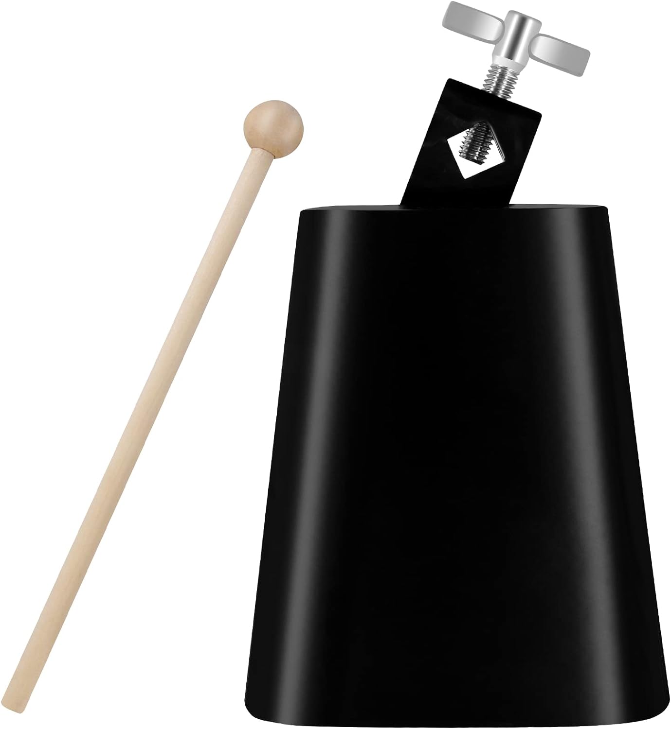 Eastrock 5 inch Metal Steel Cow Bells Noise Makers Hand Percussion Cowbell with Stick for Drum Set