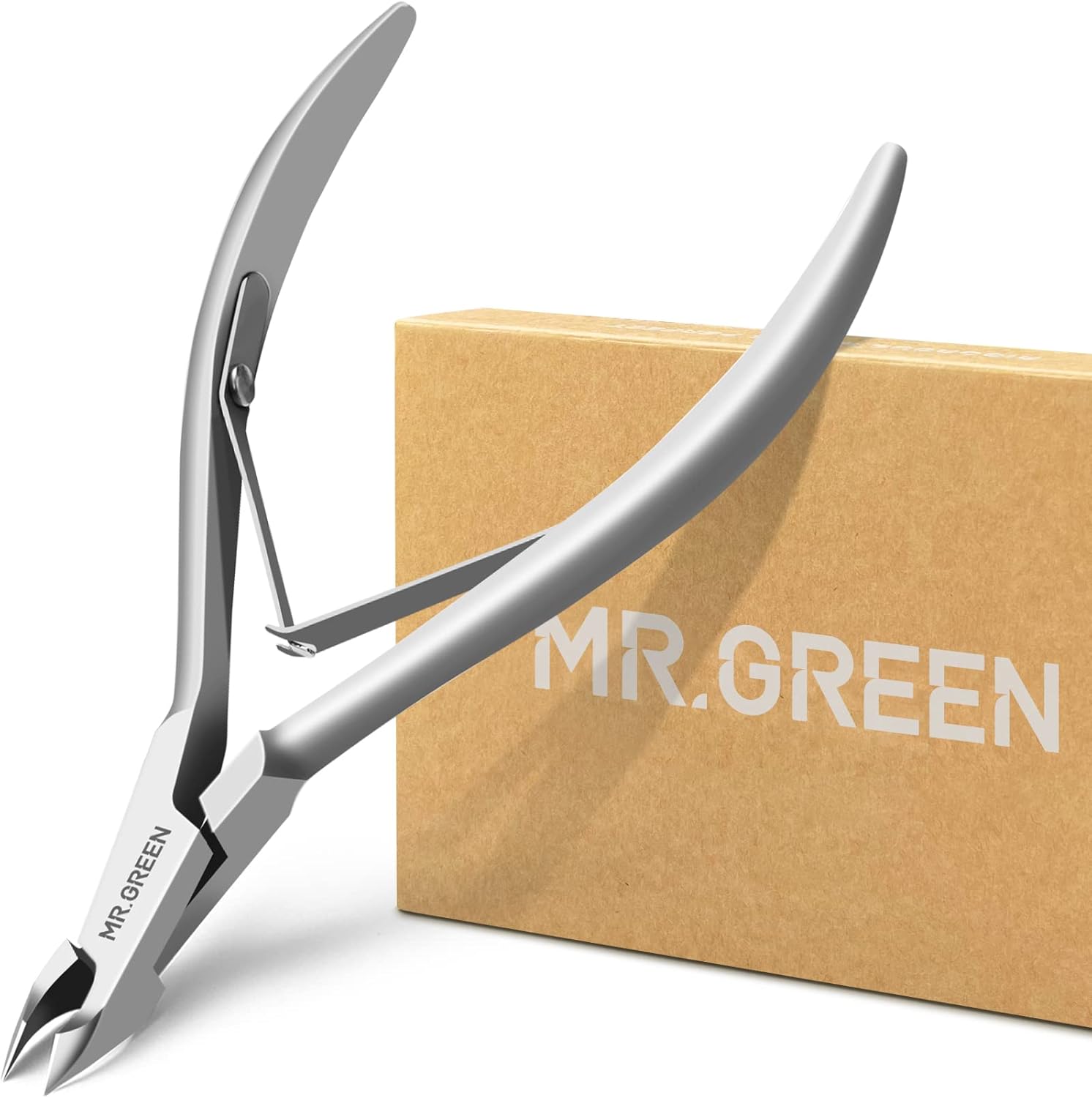 MR.GREEN Cuticle Nippers Nail Manicure Scissors Cuticle Clippers Trimmer Dead Skin Remover Stainless Steel Cutters Beauty Tool With Pusher (Mr-1028)