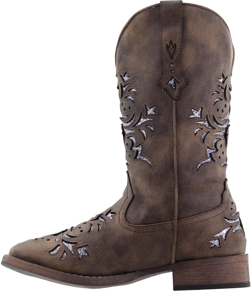 Roper Women’s Kennedy Western Boot – 10-3/4” Shaft – Vintage Cowgirl Boots, Square Toe Cowboy Boot for Women, Flexible Outsole & Padded Insole