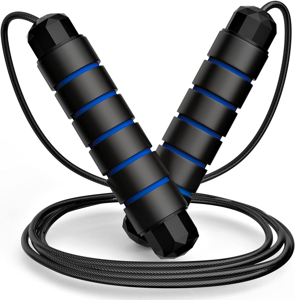 This jumping rope is perfect for our eight year old. He adjusted the length for himself and likes the weight. The cable doesn't tangle and the rope is easy to carry around in a backpack as it is lightweight.