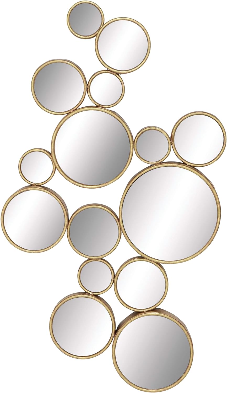 Deco 79 CosmoLiving by Cosmopolitan Metal Bubble Cluster Wall Mirror, 22" x 3" x 40", Gold