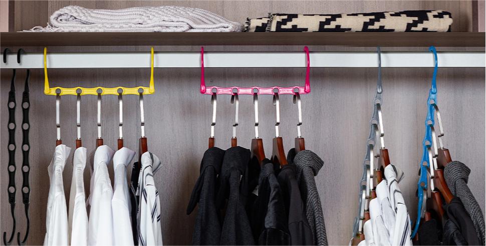 Max Pack of 24 Closet Organizer, Space Saving for Wrinkle-Free Clothes, Compact Closet Organization, Fully Assembled Hanger Closet Organizer - Closet Organization & Storage - Grey