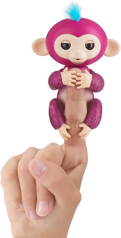 WowWee Fingerlings Glitter Monkey Razz Raspberry Glitter Interactive Baby Pet Toy