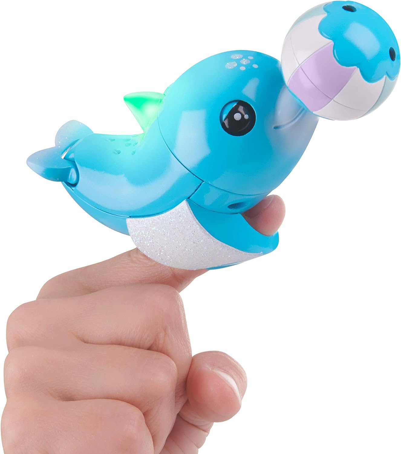 WowWee Fingerlings Baby Light-Up Dolphin - Blues (Blue) - Interactive Toy