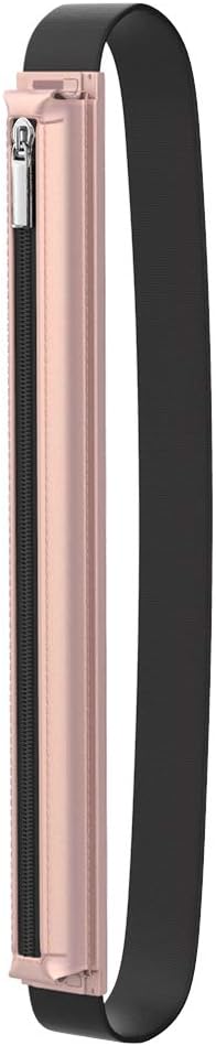 MoKo Pencil Case Fit Apple Pencil Pro, Apple Pencil (USB-C), Apple Pencil 1st/2nd Generation, Stylus Pencil Sleeve PU Leather Zipper Pouch with Elastic Band for 9.7"-12.9" Tablet, Rose Gold