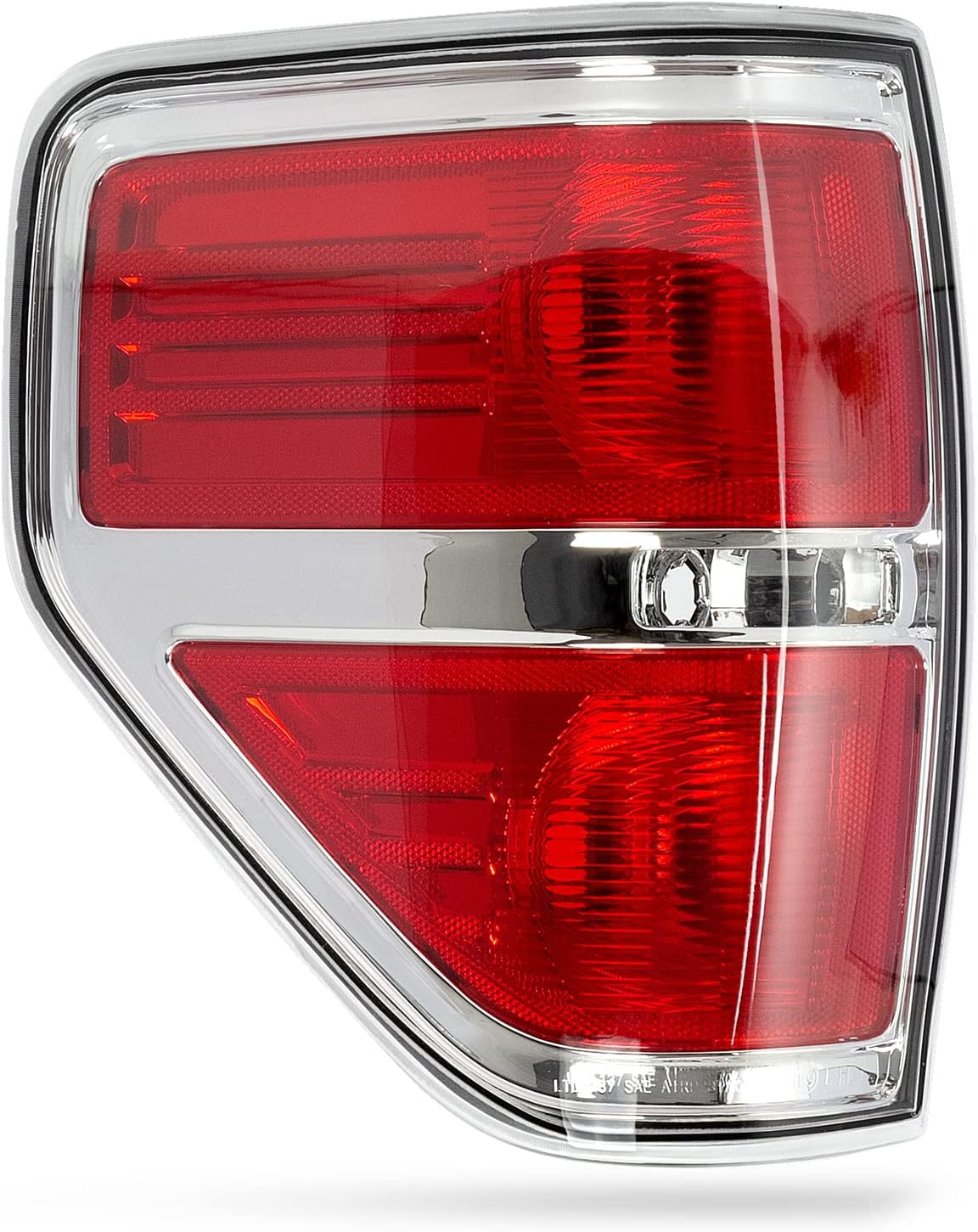 RANSOTO F150 Tail Light Compatible With Ford F150 F-150 2009 2010 2011 2012 2013 2014 Left Driver Side Brake Light - Chrome Trim