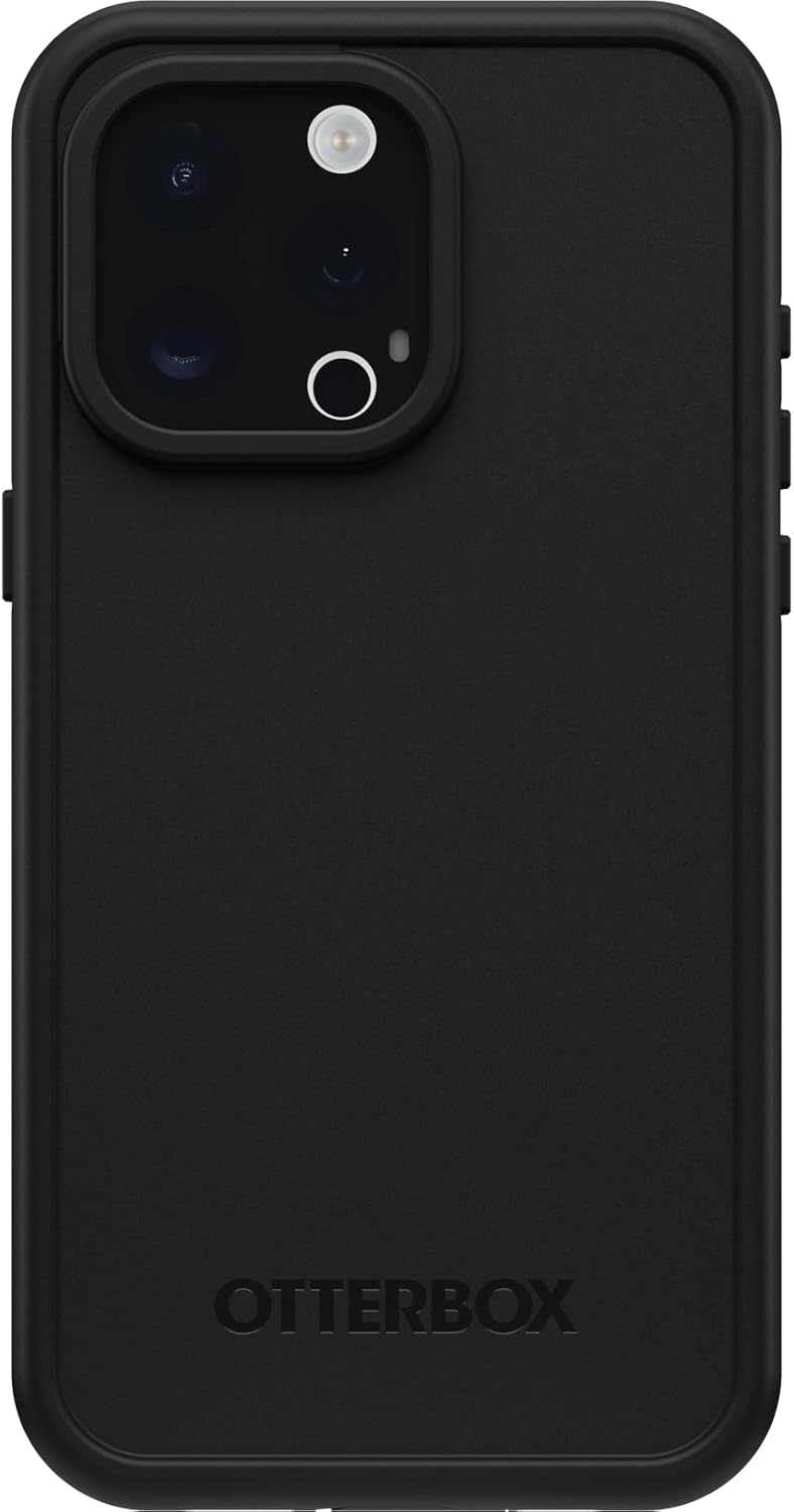 OtterBox iPhone 15 Pro MAX (Only) FR Series Waterproof Case with MagSafe (Designed by LifeProof) - BLACK, Waterproof, 60% Recycled Plastic, Sleek and Stylish