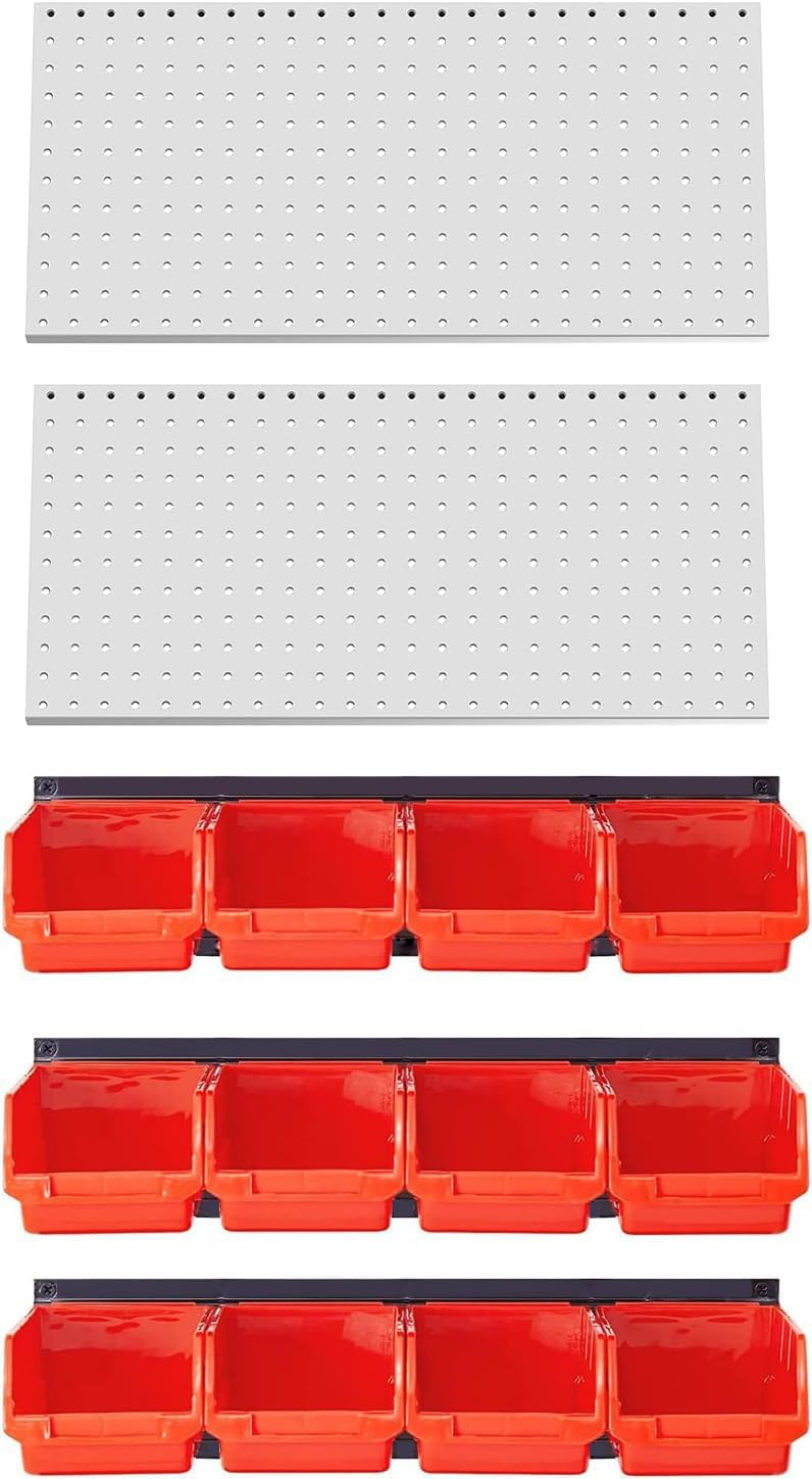 Ultrawall Garage Storage, Pegboard with Wall mounted Storage bins