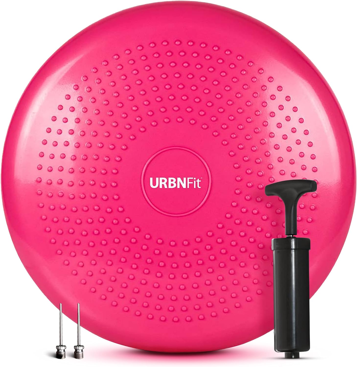 URBNFit Wobble Cushion - Balance Disc for Core Stability, Strengthening, Physical Therapy Exercise, Office Chair or Kids Classroom - Sensory Wiggle Seat Pad w/Air Pump