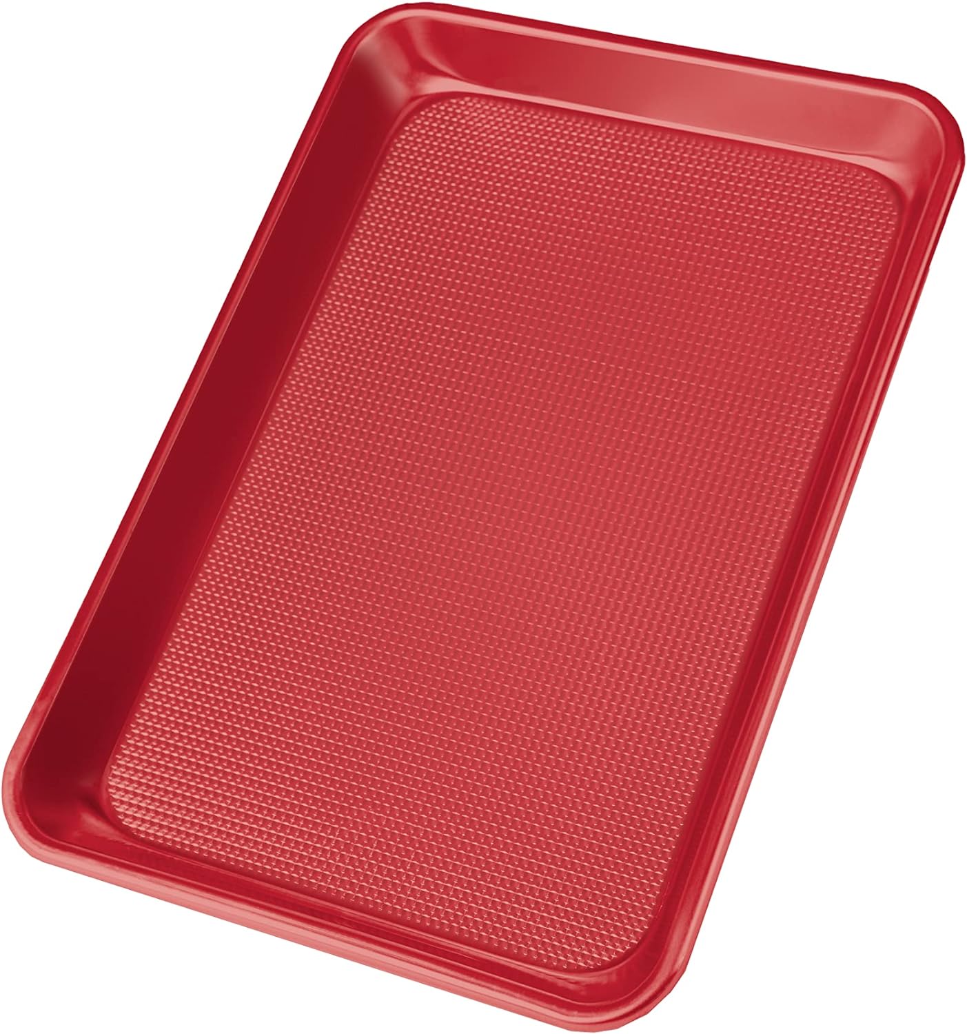 Ultra Cuisine Quarter Sheet Baking Pan - known as Quarter Sheet Pans - Warp - Scratch Resistant - Easy Food Release - Durable Carbon Steel Design - Ideal for Professional Roasting - 9 x 13 Inch (Red)