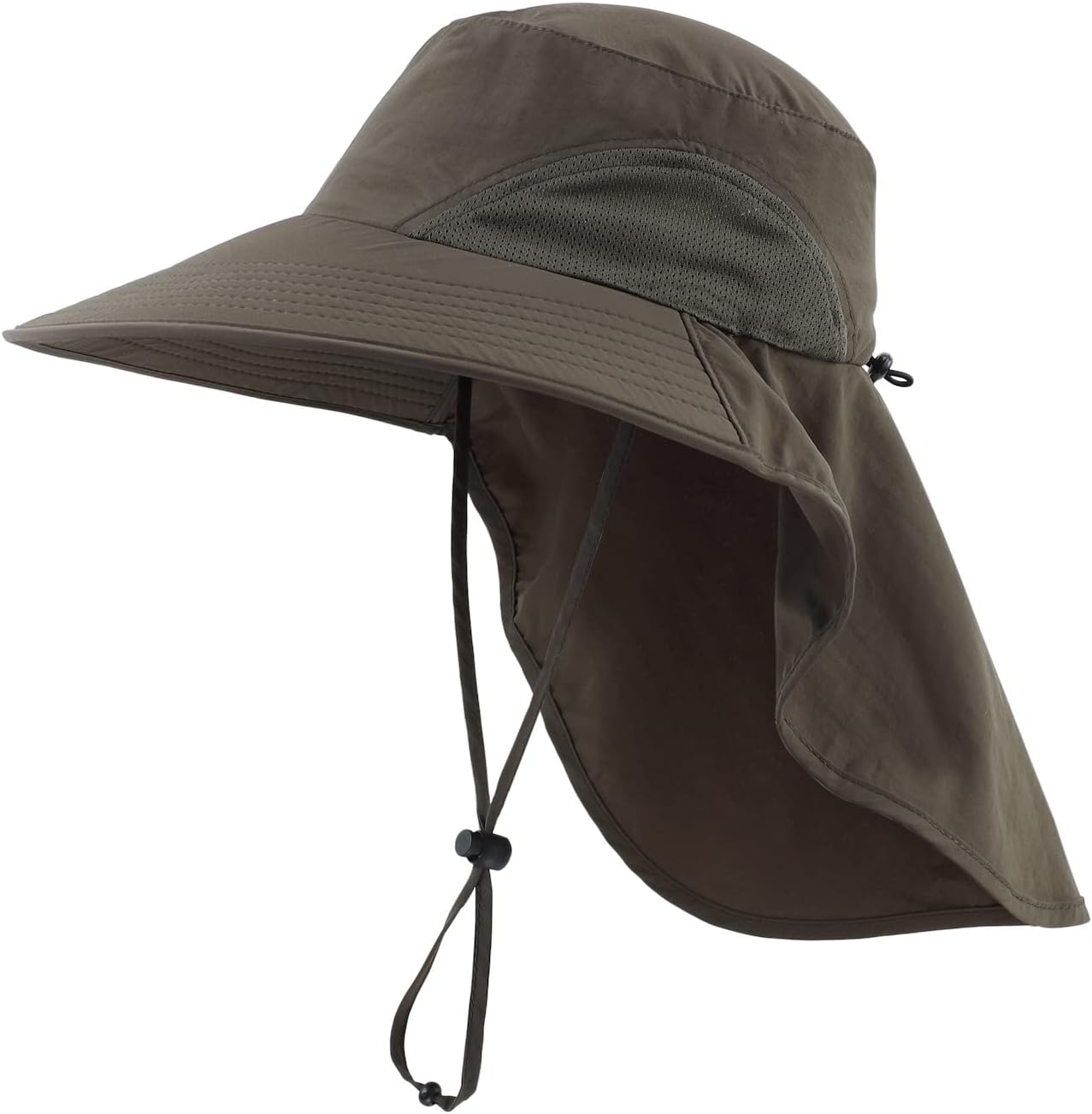 Home Prefer Outdoor UPF50  Sun Hat Wide Brim Mesh Fishing Hat with Neck Flap