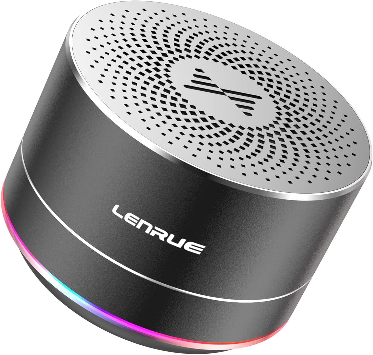 LENRUE Portable Bluetooth Speakers,Wireless Speaker with Clear Sound, Long Playtime, Small Mini Metal Speaker,Christmas Birthday Gifts for Men, Women,Kids(Black)