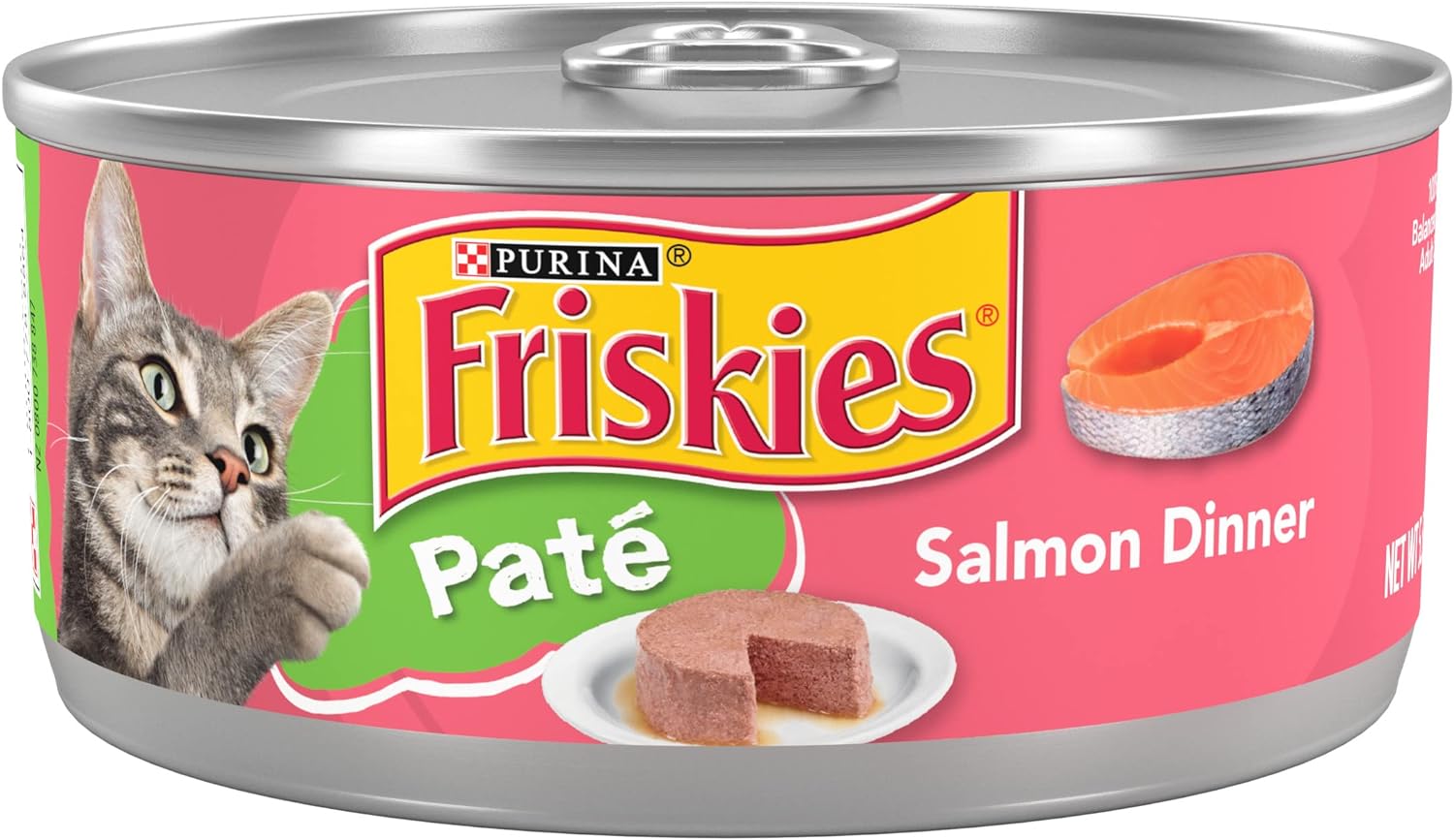 Purina Friskies Wet Cat Food Pate, Salmon Dinner - (Pack of 24) 5.5 oz. Cans