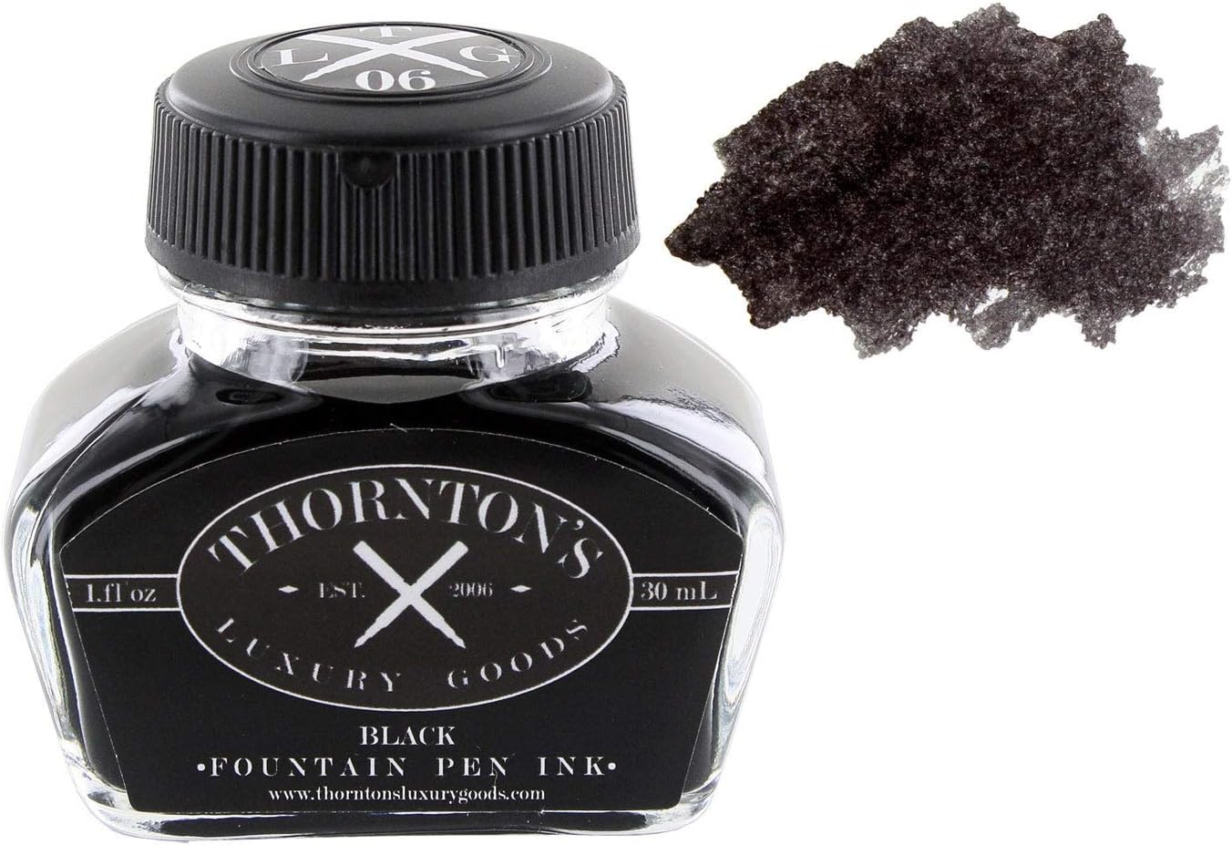 Thornton's Luxury Goods Premium Fountain Pen Ink Bottle 30ml - Black | Smooth Effortless Flawless Writing | Suitable for All Brand and Calligraphy Pens | Office Supplies | International Standard