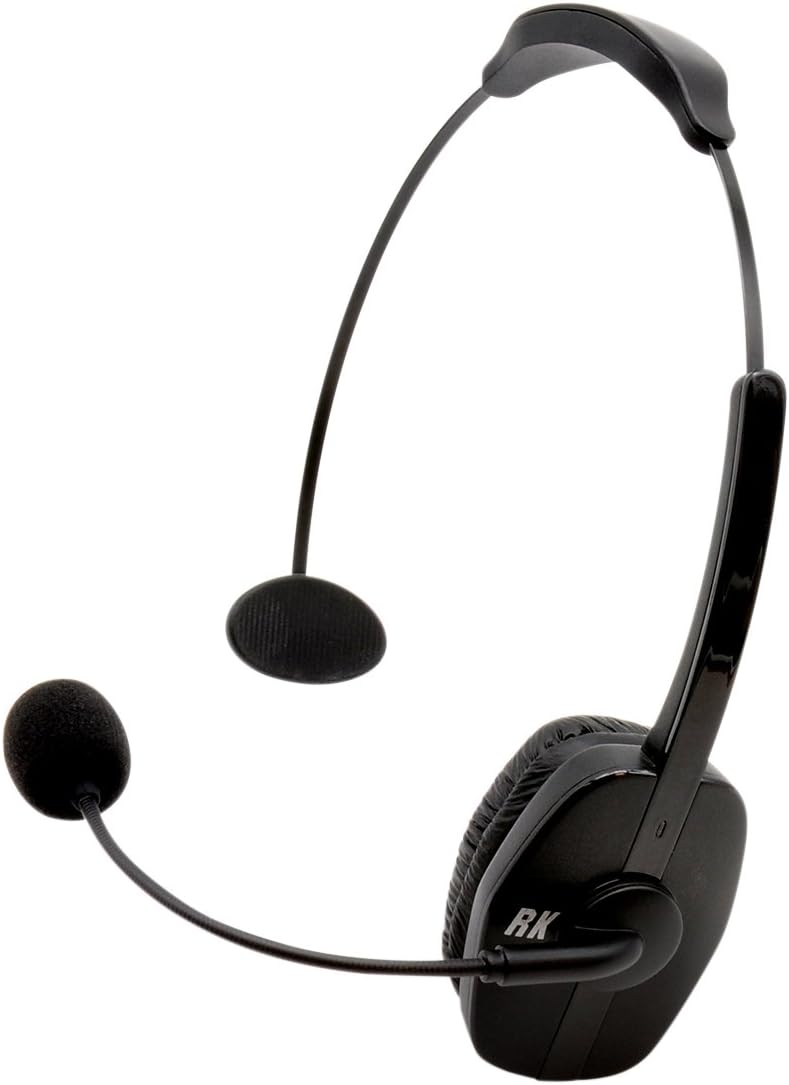 RoadKing RKING920 Noise-Canceling Bluetooth Headset with Mic for Hands-Free, Black