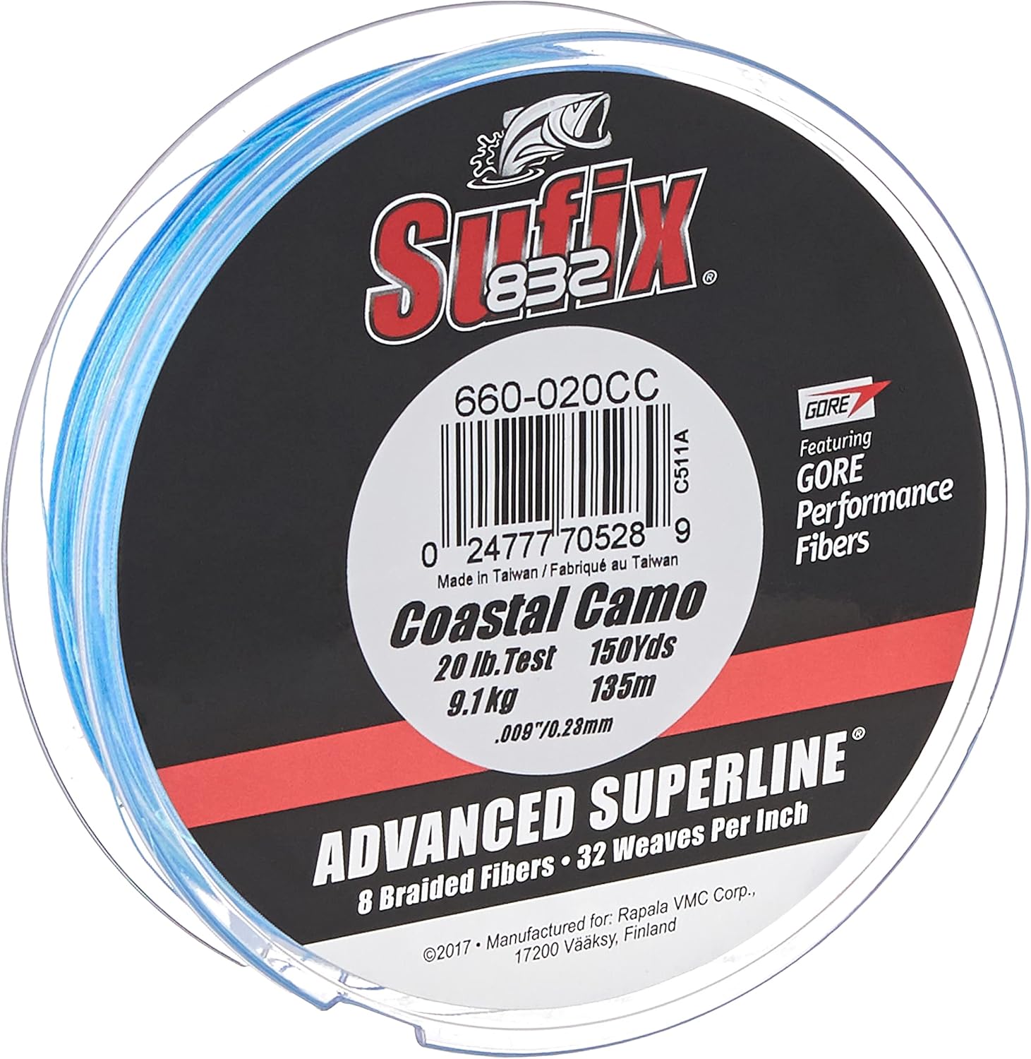 Sufix 832 Braid 20 Lb Coastal 660-020CC: 832 Braid 20 Lb Coastal Camo, One Size