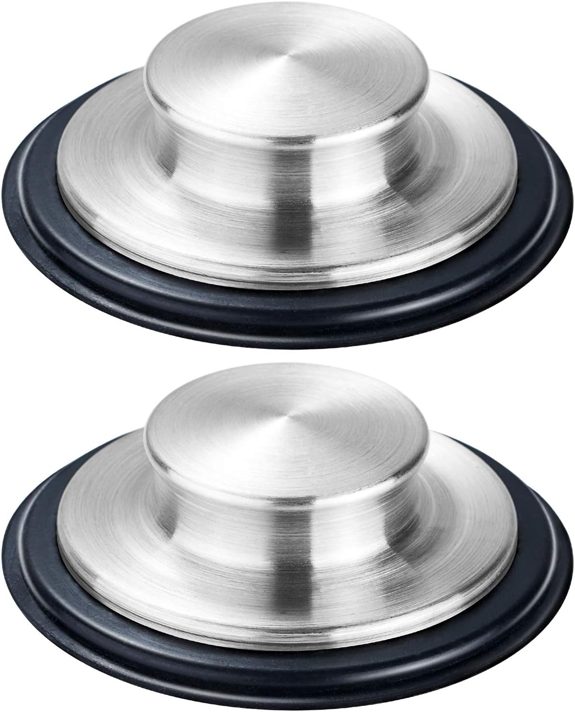 2PCS Kitchen Sink Stopper - Stainless Steel, Large Wide Rim 3.35 Diameter - Fengbao