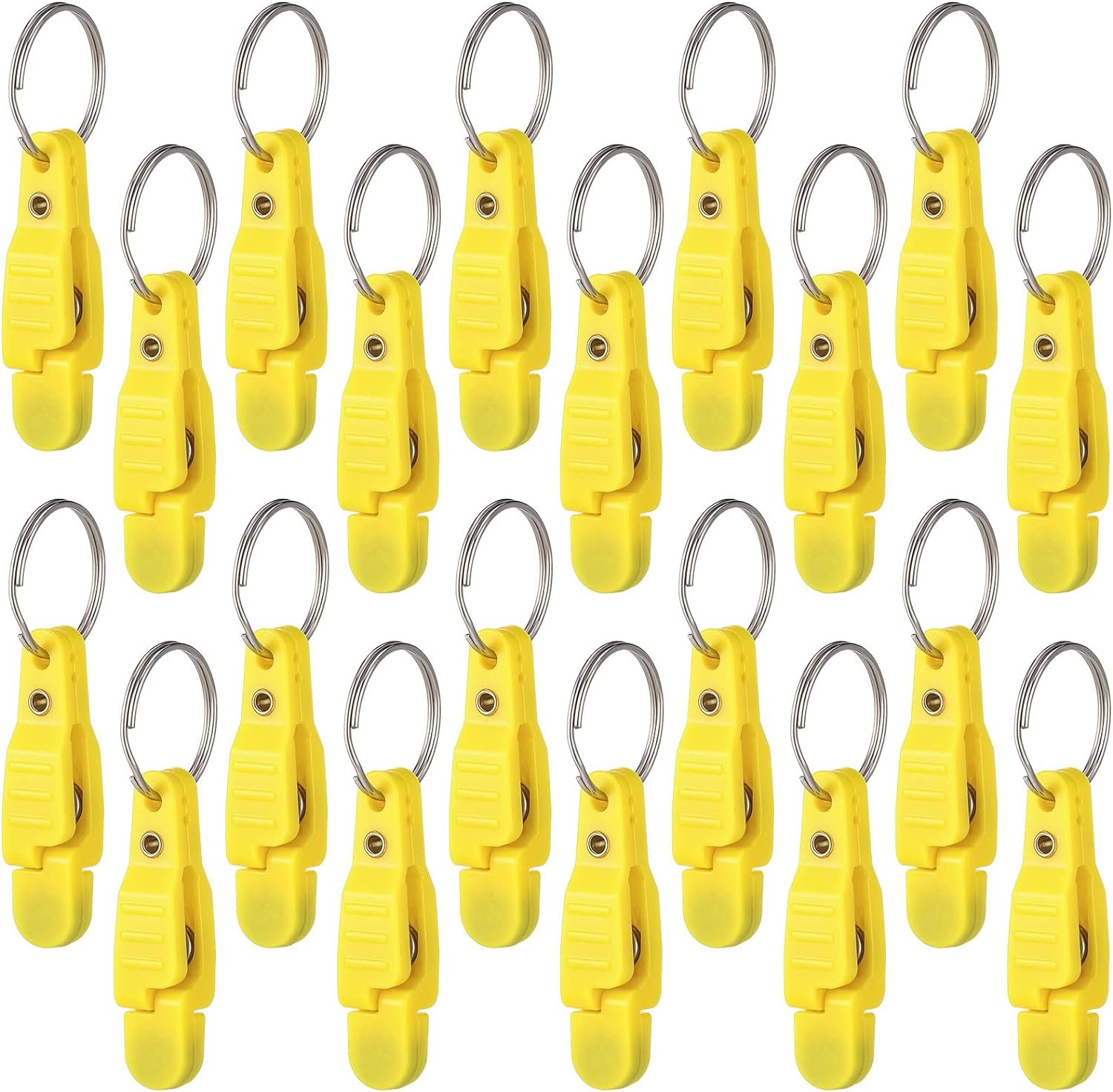 Honoson 20 Pieces Heavy Tension Snap Release Clips Padded Release Clips Trolling Clips with Key Ring for Weight Planer Board Offshore Kites Downrigger Fishing