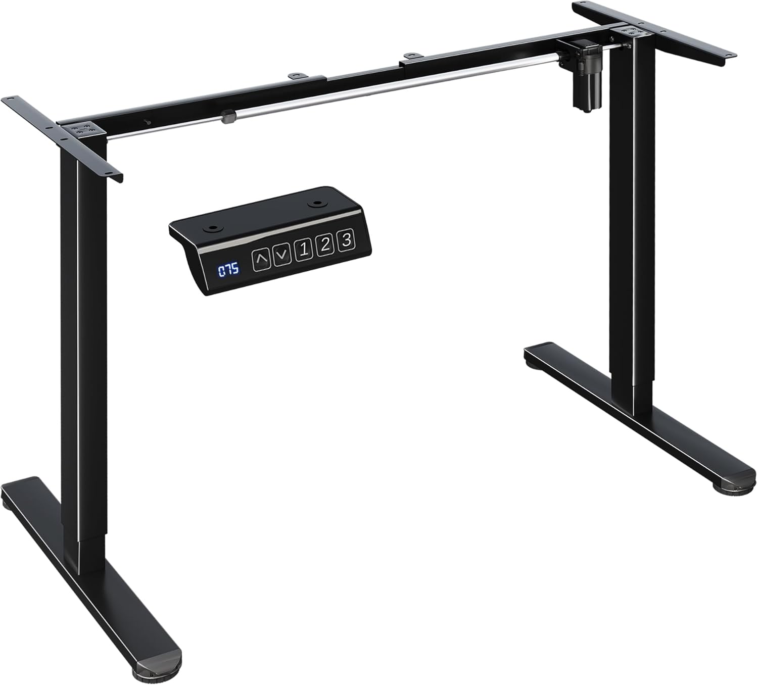 BONTEC Electric Standing Desk Frame, Height Adjustable Ergonomic Stand Up Desk Base with 3-Level Memory Quiet Motor, Table Legs Support for 154lbs, Black