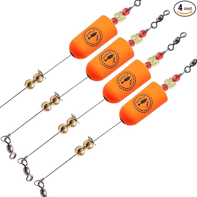 Popping Corks Floats for Saltwater Inshore Fishing Bobber 4pcs Rattle Rig Weighted Oval Popper Redfish Speckled Trout