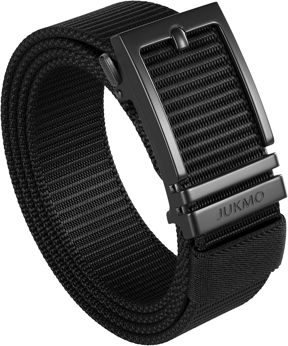 JUKMO Ratchet Golf Belt for Men, Nylon Web Tactical Belt with Automatic Slide Buckle