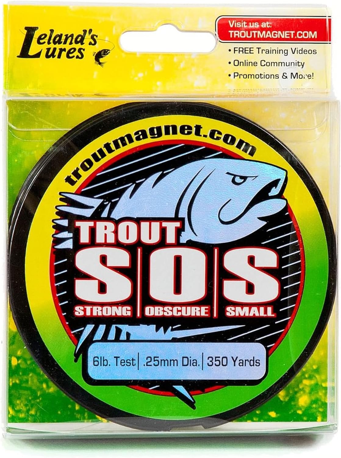 Trout Magnet S.O.S. Smooth and Tough Fishing Line, Great for Casting Distance and Manageability, Hard to See in The Water