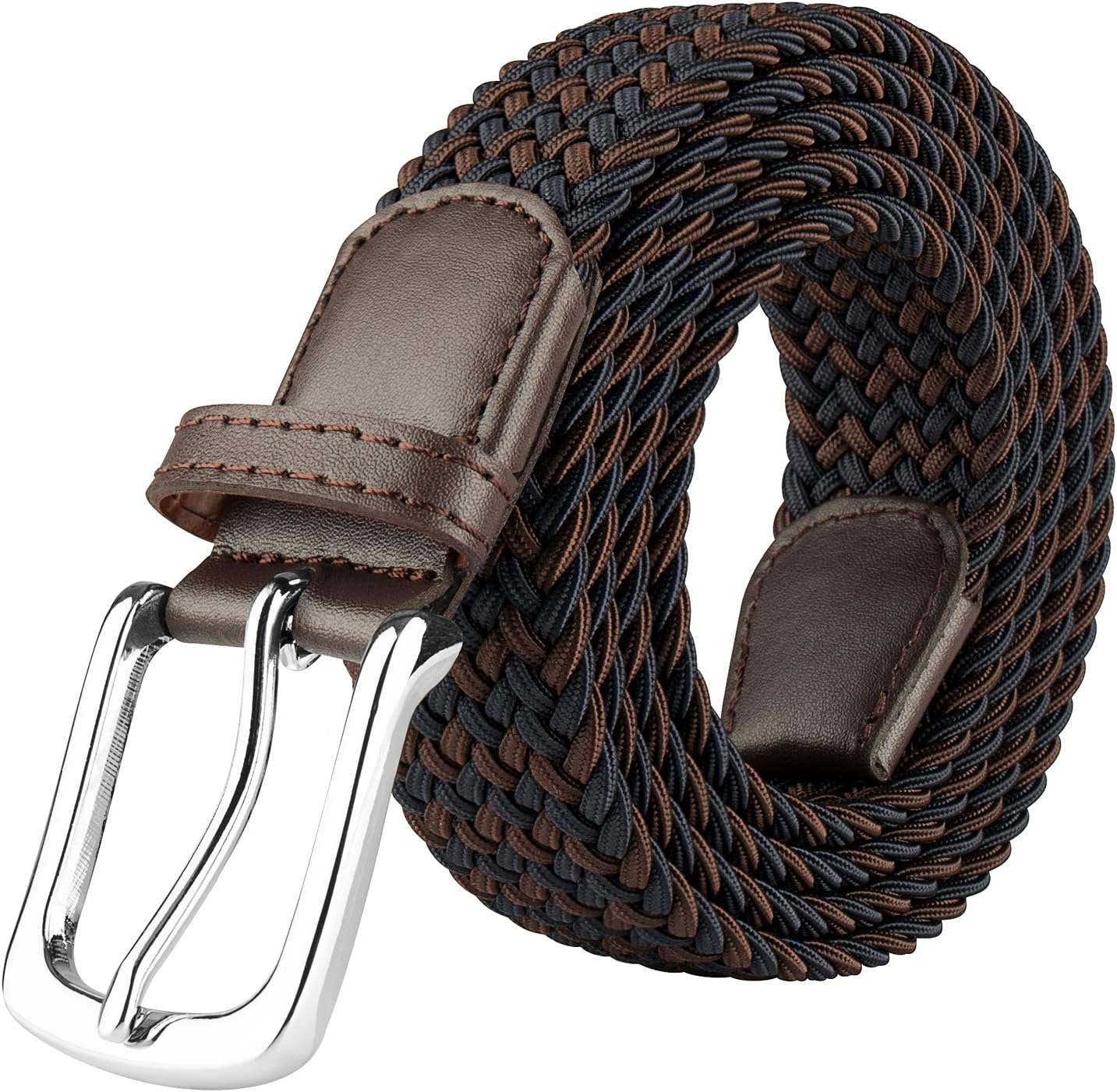 JUKMO Elastic Braided Belt, Stretch Woven Belt in Gift Box