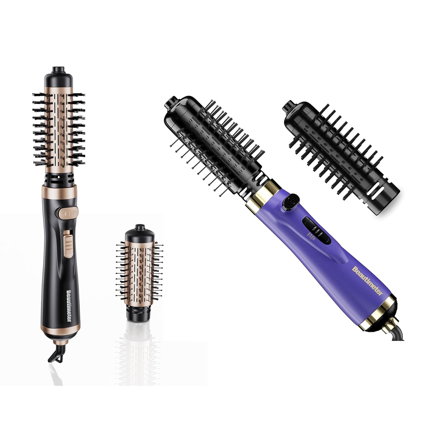 With its innovative design, it effortlessly facilitates hair drying and styling, including the essential hair dry/blow dry functions. Its round-shaped barrel ensures the creation of soft, loose curls as well as sleek, straight styles, offering a comprehensive solution for your hair care needs.