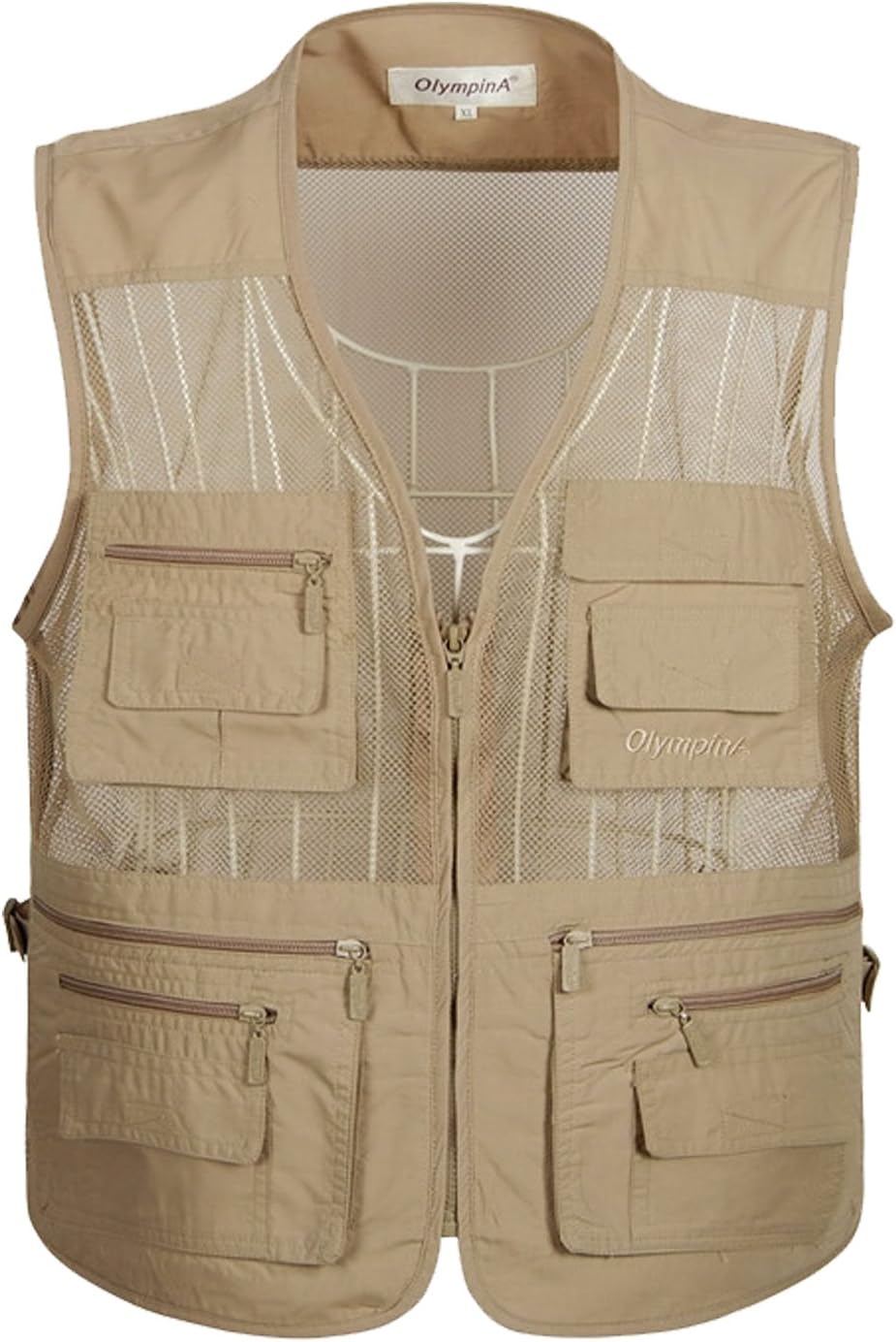 Flygo Mens Summer Outdoor Work Safari Fishing Travel Photo Vest with Pockets