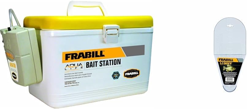 Frabill Bait Box with Aerator | Live Bait Storage Cooler with Portable Aerator | 8-Quart Capacity