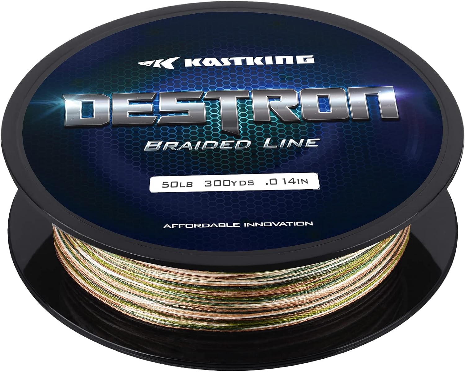 KastKing Destron Braided Fishing Line, Highly Abrasion Resistant, Improved Knot Strength, Ultra-Thin Diameter Superline, 75% Thinner Than Mono