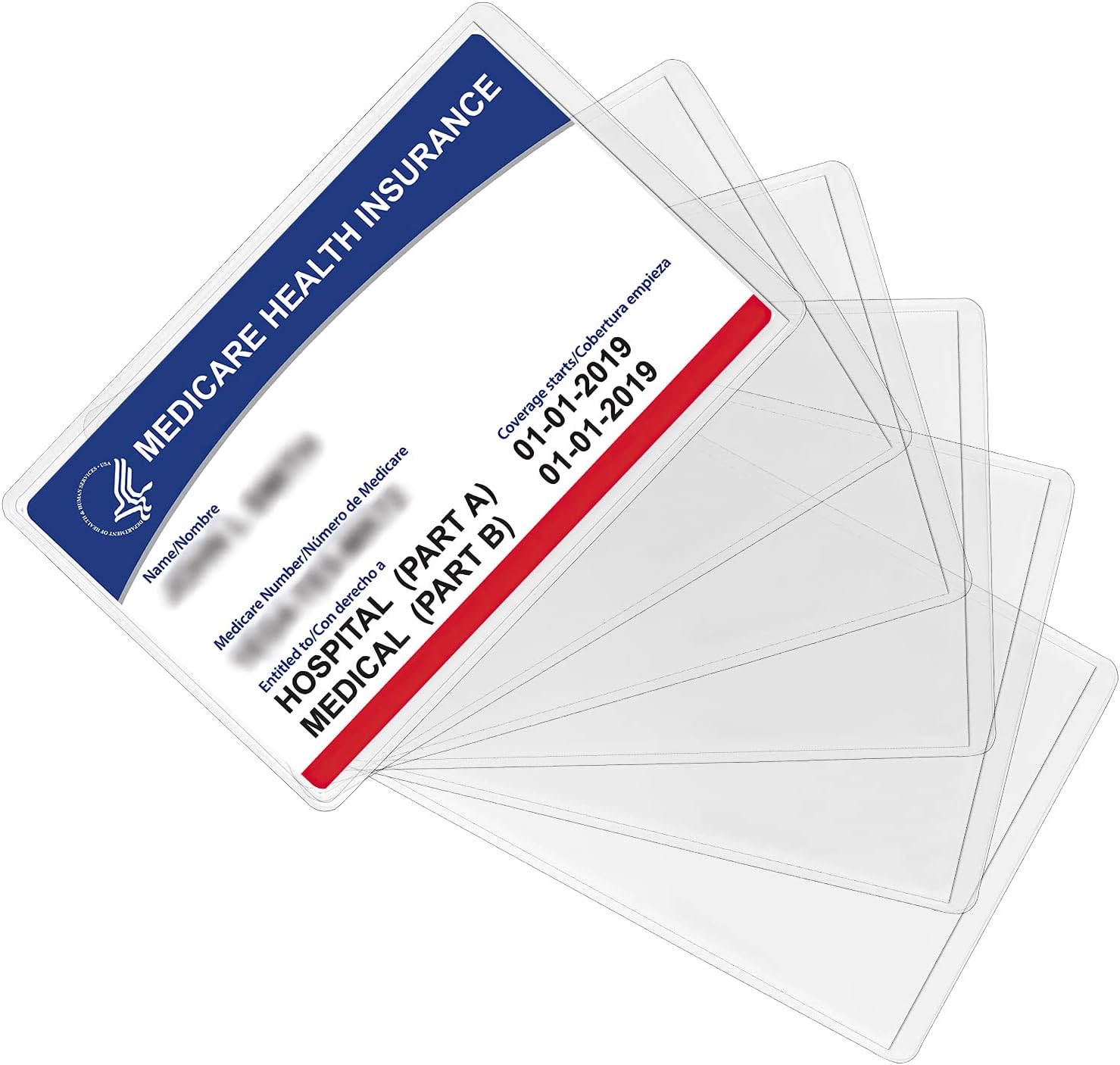 Sooez 20 Pack New Medicare Card Holder Protector Sleeves, 12Mil Clear PVC Soft Water Resistant Medicare Card Protector Sleeves for New Medicare Card Credit Card Business Card Social Security Card