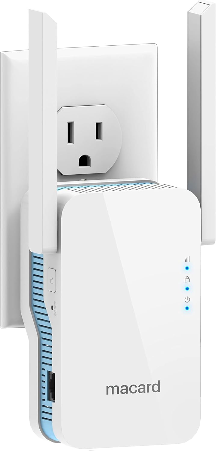 All-New2024 WiFi Extender 1.2Gb/s Signal Booster | Dual Band 5GHz & 2.4GHz, New Gen up to 4X Faster, Longest Range Than Ever Super Antennas, Signal Amplifier w/Ethernet Port, Alexa Compatible