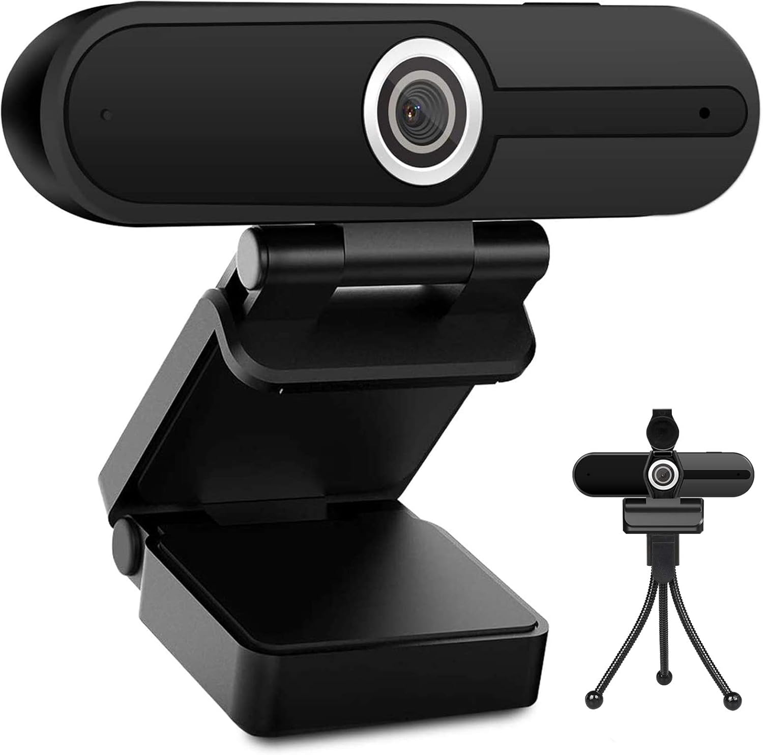 UHD 4K Webcam with Microphone: 8MP USB Computer Web Camera with Privacy Shutter and Tripod, External Webcam Pro Streaming Webcams PC Cam w/Mic Noise Reduction for Winsdows Mac OS Desktop Laptop