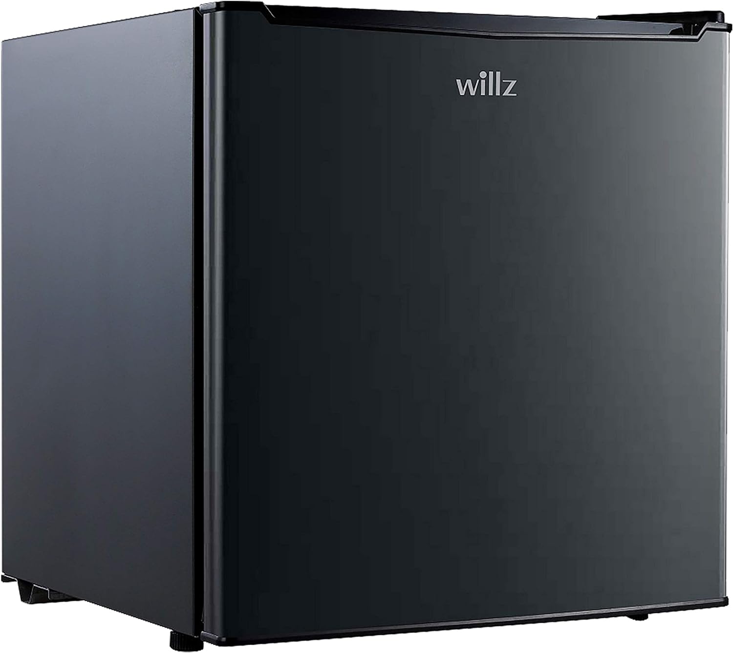 Willz Compact Single Door Refrigerator, Adjustable Mechanical Thermostat with Chiller & Slide Out Shelving, 1.7 Cu Ft, Black