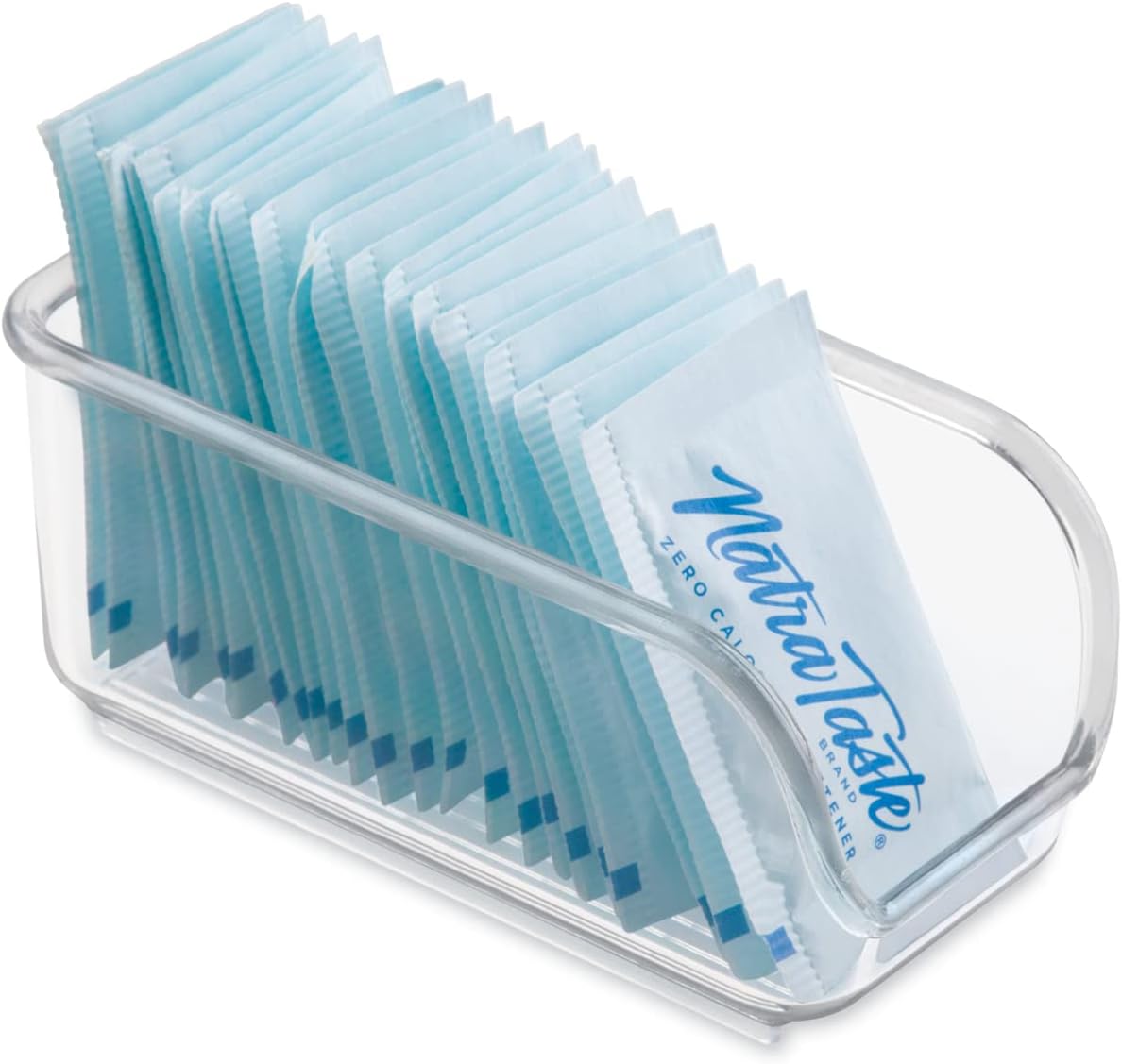 iDesign BPA-Free Plastic Sugar Packet Holder and Organizer, The Linus Collection - 2.25 x 4.5 x 2, Clear