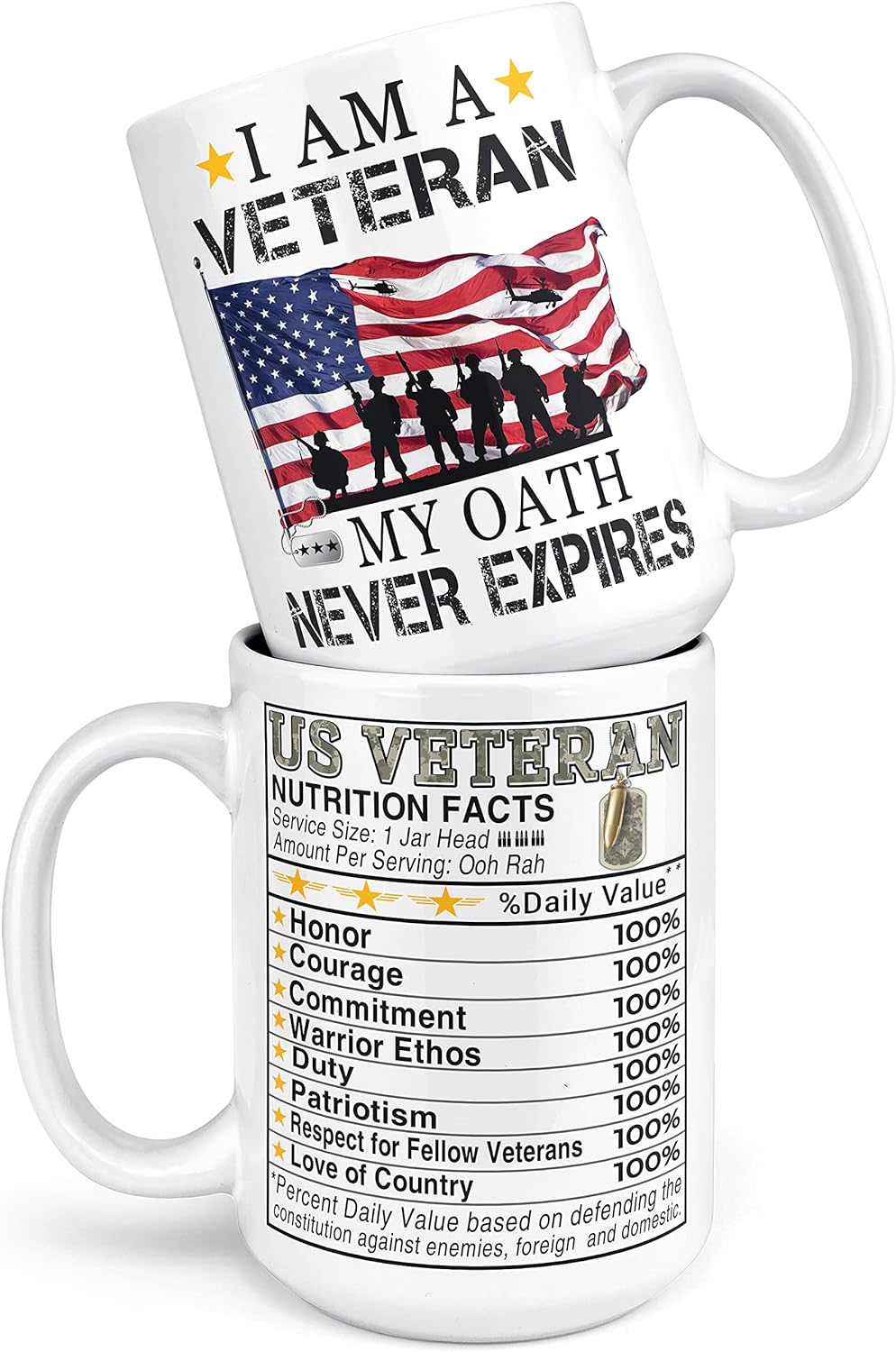 Military Veteran Coffee Mug, Veteran Mug, Funny Veteran Gifts, Military Gifts for Veterans, Proud US Army Veterans, Military Retirement Gifts, Veterans Day Gifts Idea White Coffee Mug 15 Oz